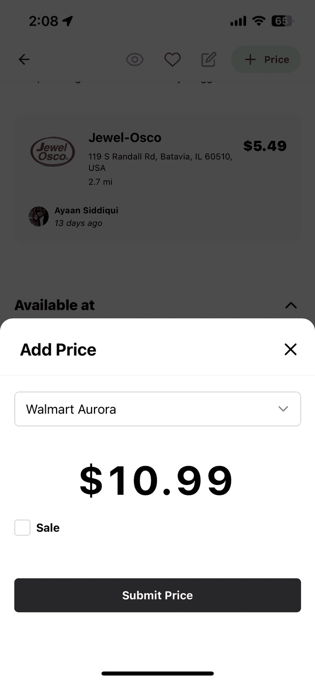 Add Price