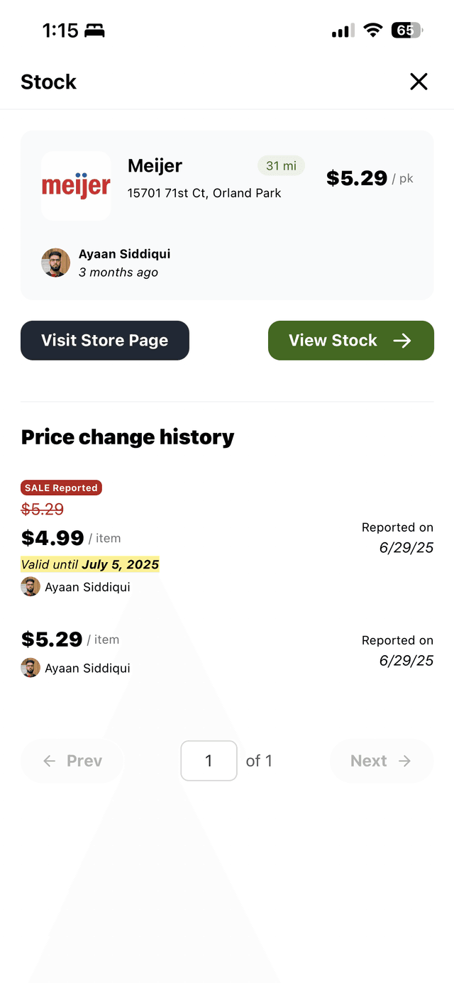 Historic Price Data